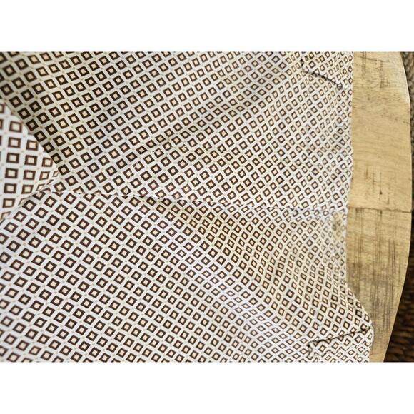 TALBOT'S Brown Beige ARGYLE Diamond CROPPED Dress Pants STRETCH Women's 14P EUC - Picture 9 of 11